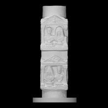 funéraire stèle portraits analyse portrait sculpture calcaire soulagement 3d print model - Mito3D