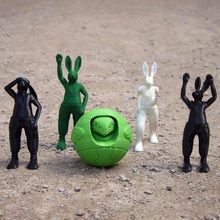 hare + tortue jeu bowling support gratuit jouets jeux printandpaint playtimebanner 3d print model - Mito3D