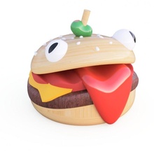 durr burger fan art game mascot videogame fortnite cheeseburger fortnitebattleroyal burgers 3d print model - Mito3D