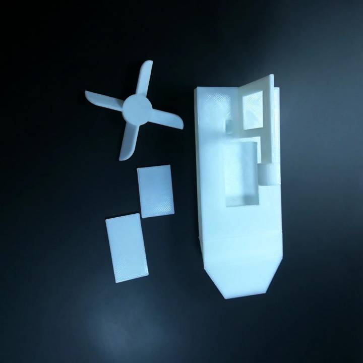 rc barco eléctrico componentes tinkerfun juguetes juegos tinkercad 3D print model - Mito3D