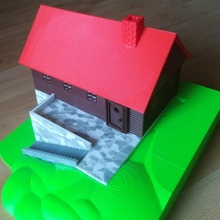 chalet jardin éducation bâtiment fille maison trousse calcul jouet bois construction 3d print model - Mito3D