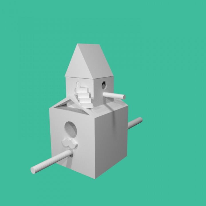 sorprendente birdhouse tinkercad 3D print model - Mito3D