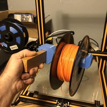 spool holder 3d printing nerd design challenge build printer filament abs pla 3dprinting fusion360 snapon 3dprintingnerd shelfmount 3d print model - Mito3D