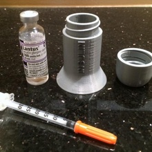 insulin bottle holder accessibility 3d print model - Mito3D