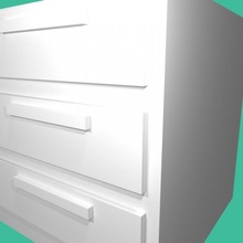 modern dresser bedroom furniture tinkercad 3d print model - Mito3D
