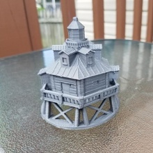 miniature Thomas point banc phare architecture mini us baie Chesapeake 3d print model - Mito3D