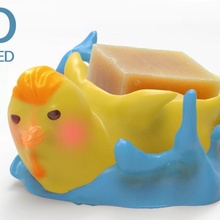 civciv sabun Kulp destek Bahçe banyo konteyner tavuk dekor gösteri parçası sabunu Şirin 3d print model - Mito3D