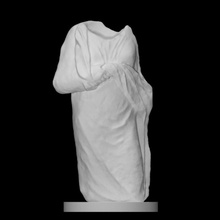 statue analyse sculpture hellénistique marbre torse drapé fragment draperie 3d print model - Mito3D