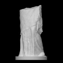 statue analyse figure sculpture hellénistique marbre fragment draperie beirut 3d print model - Mito3D