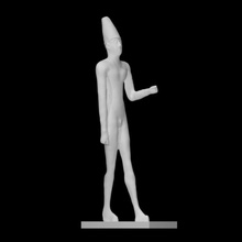 statuette figure scan man bronze priest gilded age middle byblos 3d print model - Mito3D