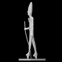 statuette homme analyse figure sculpture statue bronze doré beirut byblos 3d print model - Mito3D