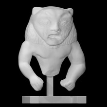 Dios bes escanear egipcio figurilla bronce caliza deidad años byblos 3d print model - Mito3D