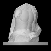 torso escanear cuerpo hombre romano escultura estatua mármol masculino envuelto 3d print model - Mito3D