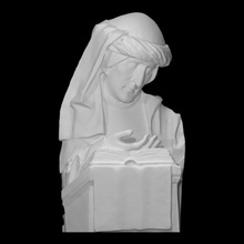 prophet scan bust face head portrait woman wood relief 3d print model - Mito3D
