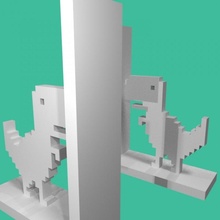 dino internet kitap ayracı Dinozor Google tinkercad 3d print model - Mito3D