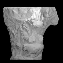 capital - ox figure scan architecture limestone france cloister toulouse la-darude 3d print model - Mito3D