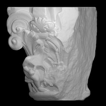 capital - sculptor carving scan architecture sculpture corinthian la-daurade toulouse romanesque 3d print model - Mito3D