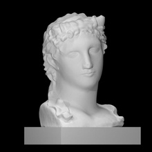 testa dioniso scansione viso Dio uomo ritratto romano vino marmo 3d print model - Mito3D