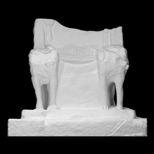 throne eshmun scan sculpture hellenistic marble sanctuary beirut 3d print model - Mito3D