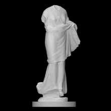 drappeggiato femmina figura scansione scultura statua donna marmo 3d print model - Mito3D