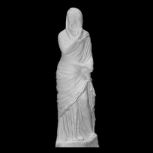 draped woman scan female figure roman sculpture statue marble beirut 3d print model - Mito3D
