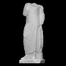 torso scan roman sculpture statue limestone lebanon saida 3d print model - Mito3D