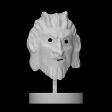 mascarar sátiro Varredura cara cabeça romano pintura terracota 3d print model - Mito3D