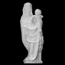 vierge enfant analyse Jésus mère sculpture statue calcaire allemand Madone religieux Marie Christ béni 3d print model - Mito3D