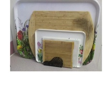 tray support voronoi & garden holder decoration decorative platter 3d print model - Mito3D