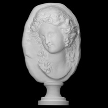 alivio flora escanear busto cara flores cabeza retrato escultura primavera mujer mármol 3d print model - Mito3D