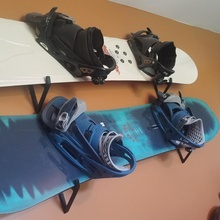 snowboard pared montar Deportes aire libre percha gancho 3d print model - Mito3D