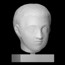 head youth scan face portrait roman marble boy male 3d print model - Mito3D