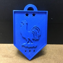 football cup winner france 2 stars key chain sports & outdoor keychain keyring ring sport 2018 wold woldcup2018 championdumonde 3d print model - Mito3D