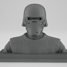 kylo ren busto oscuro fantasía película juego cabeza Jedi estrella guerra Galaxias Sla fuerza ciencia ficción guerras frente batalla 3d print model - Mito3D