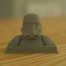 storm trooper bust fan art film game head jedi movie prop star starwars stormtrooper sla wars 3d print model - Mito3D