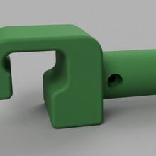 simple clip-on spool holder 1 2 lumber build 3d printer 3dpn 1x2 3d print model - Mito3D