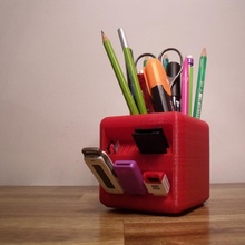 caixa caneta suporte jardim escrivaninha organizador 3d print model - Mito3D