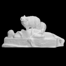 ölü Abel taramak heykel ölüm koyun İncil'deki plaster of paris 3d print model - Mito3D