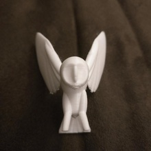 basit ahır baykuş totemik Bahçe hayvan heykelcik küçük oyuncak tinkercad totem 3d print model - Mito3D
