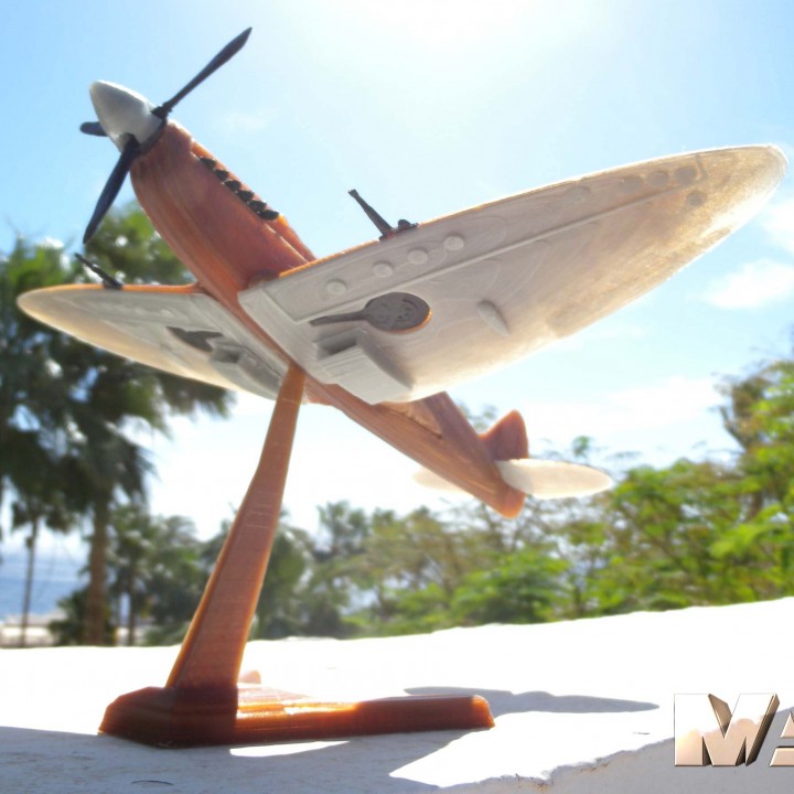 spitfire mk 5 giochi giocattoli aereo mao casella 3D print model - Mito3D