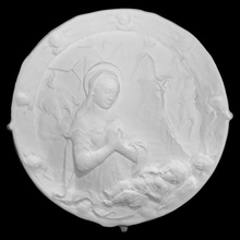 adoration child announcement shepherds scan jesus mother marble mary relief shepherd medici 3d print model - Mito3D