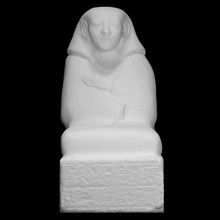 egyptian figure scribe nekht-ankh scan sculpture limestone private-collection 3d print model - Mito3D