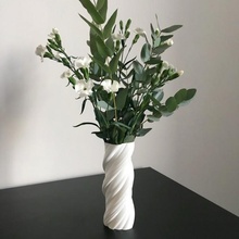 flower swirl vase & garden rose sunflower lily vasemode peony 3d print model - Mito3D