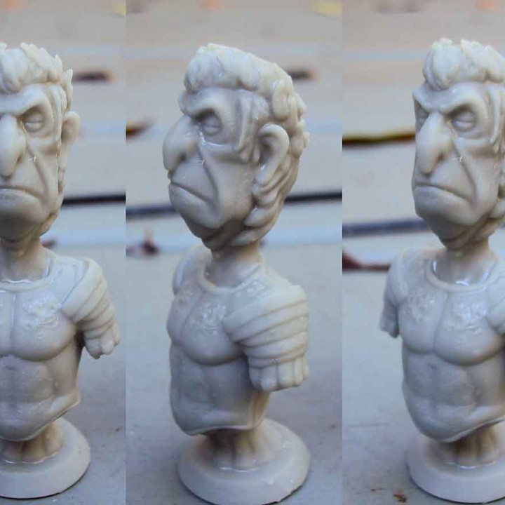 César busto ajedrez asterix 3D print model - Mito3D