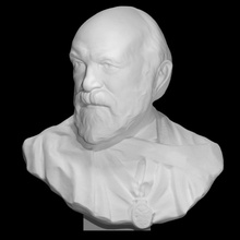 sir william turner scan bust sculpture marble william-turner h-hampton 3d print model - Mito3D