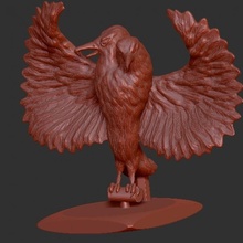 double head eagle toys & games bird bust object hawk phoenix doubleheadeagle doublehead 3d print model - Mito3D