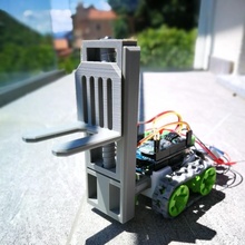 chariot élévateur module smars jouets Jeux arduino fourchette modulaire robot projet servo mod ascenseur rc voiture Bluetooth n20 sg 90 dlc intelligent 3d print model - Mito3D