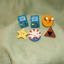 adventure time button pack fan art finn jake buttons sewing bmo peppermint 3d print model - Mito3D