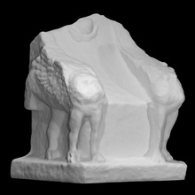 kireçtaşı taht taramak heykel Helenistik sfenks byblos 3d print model - Mito3D