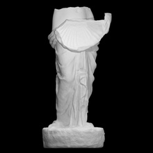 statue nymph holding shell scan roman sculpture marble byblos 3d print model - Mito3D